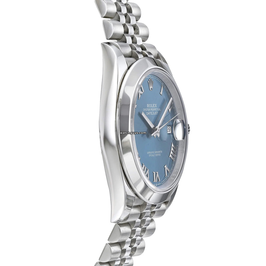 Rolex Datejust 126300 Azzurro Blue Roman Jubilee Watches