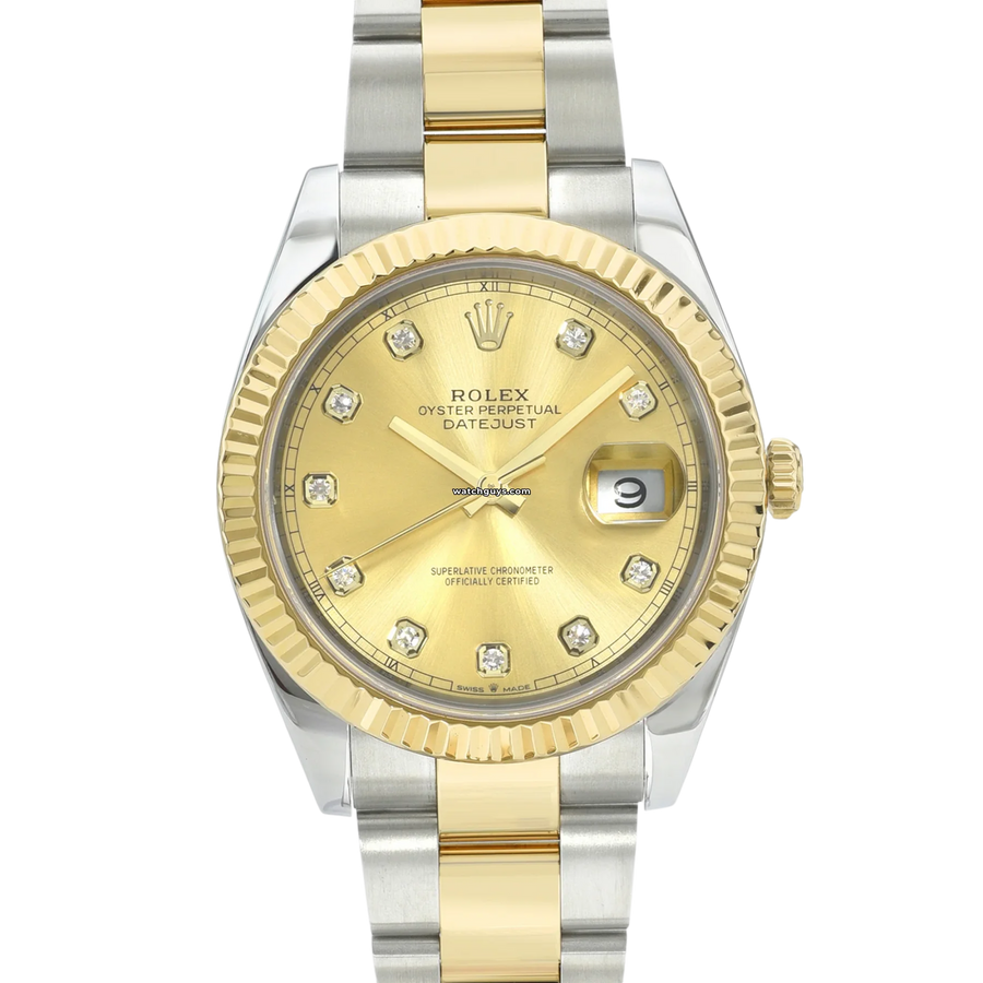 Rolex Datejust 126333 Champagne Diamond Oyster Watches