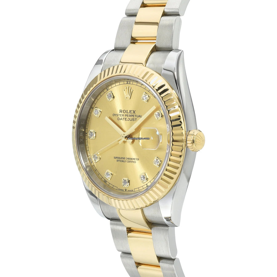 Rolex Datejust 126333 Champagne Diamond Oyster Watches