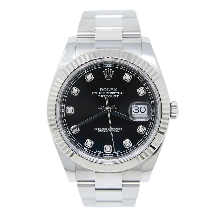 Rolex Datejust 126334 Black Diamond Oyster Watches