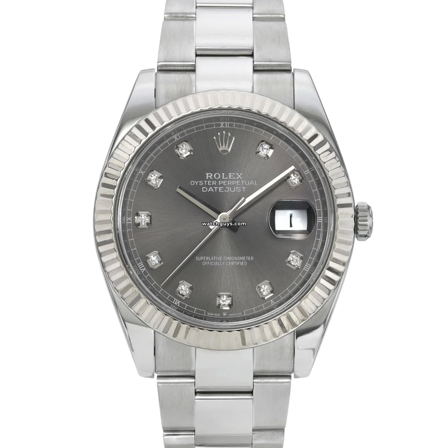 Rolex Datejust 126334 Rhodium Diamond Dial