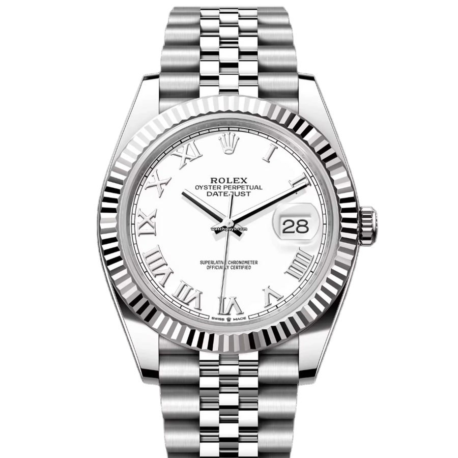 Rolex Datejust 126334 White Roman Jubilee Watches