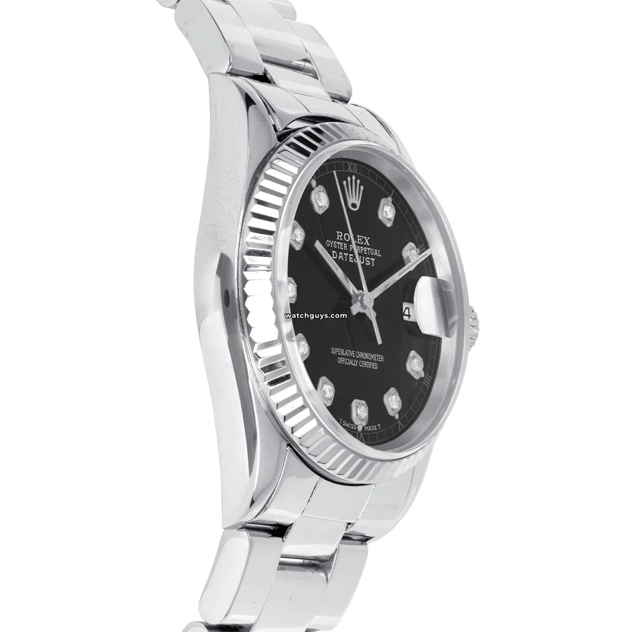 Rolex Datejust 16220 Black Diamond Dial