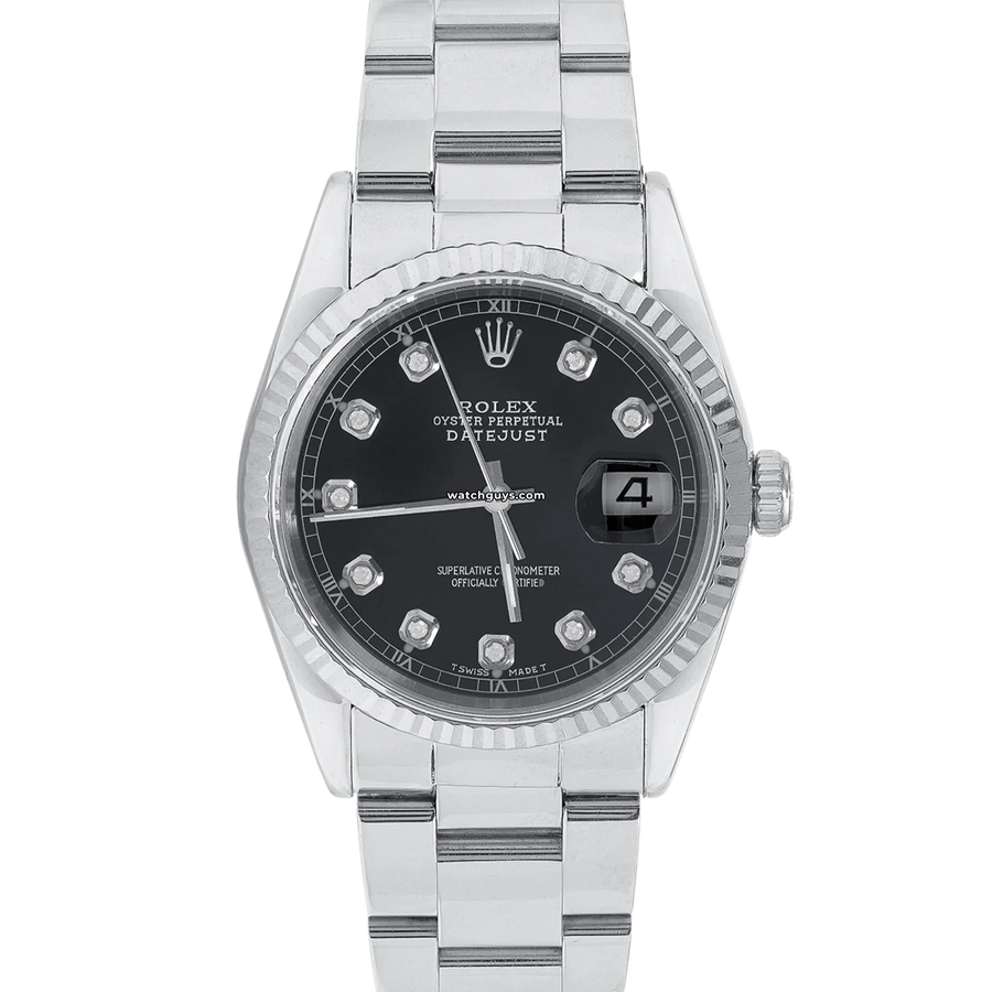 Rolex Datejust 16220 Black Diamond Dial