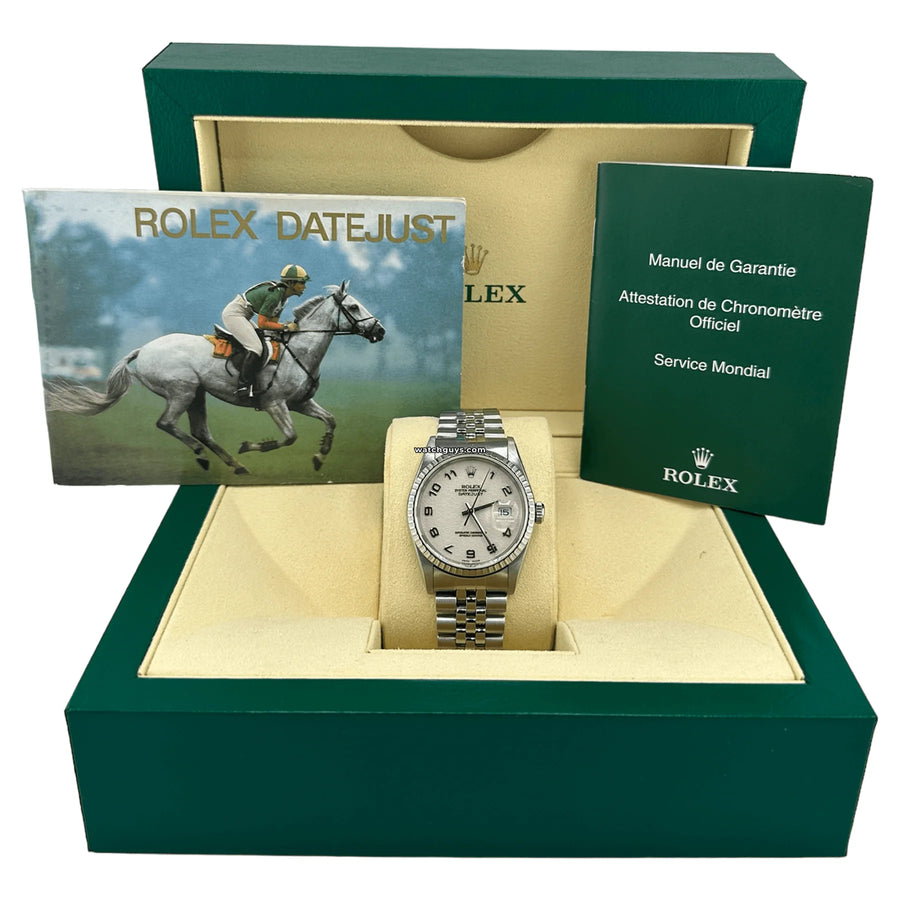 Rolex Datejust 16220 Ivory Jubilee Arabic