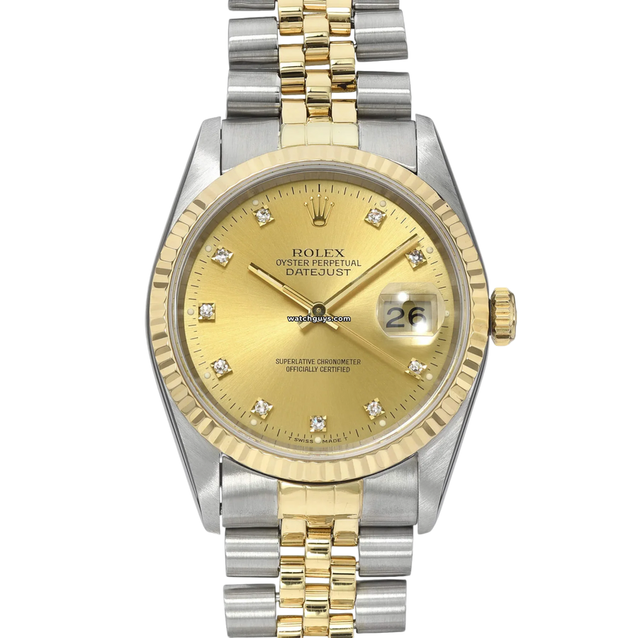 Rolex Datejust 16233 Champagne Diamond Watches