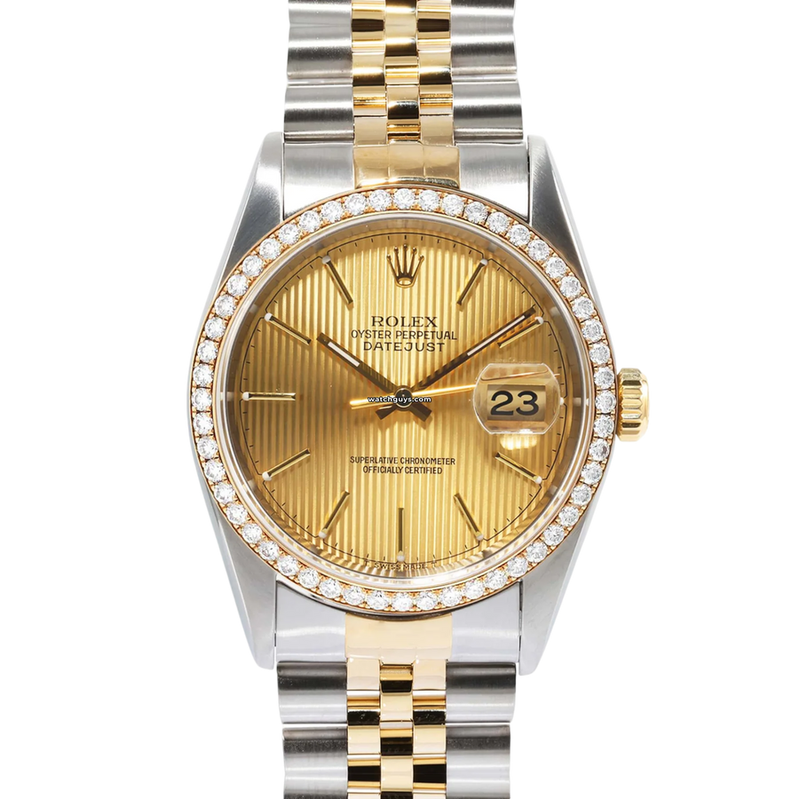 Rolex Datejust 16233 Diamond Champagne Tapestry Watches