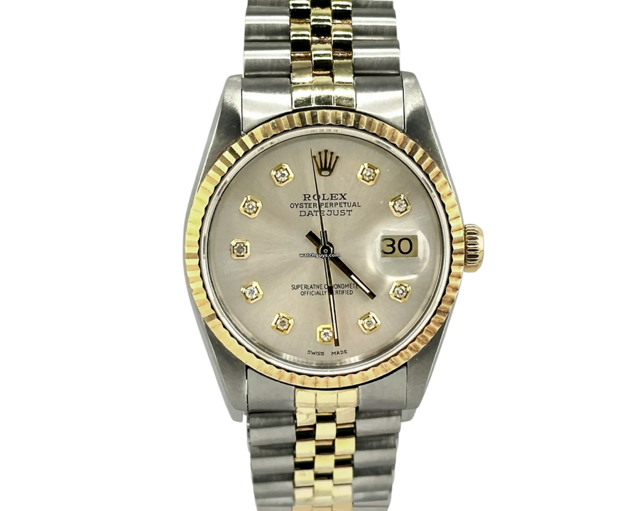 Rolex Datejust 16233 Silver Diamond Watches