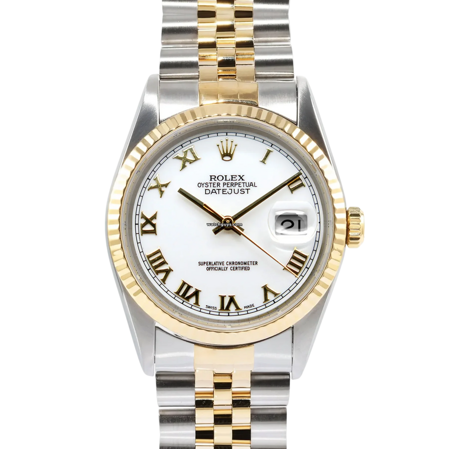 Rolex Datejust 16233 White Roman Jubilee Watches