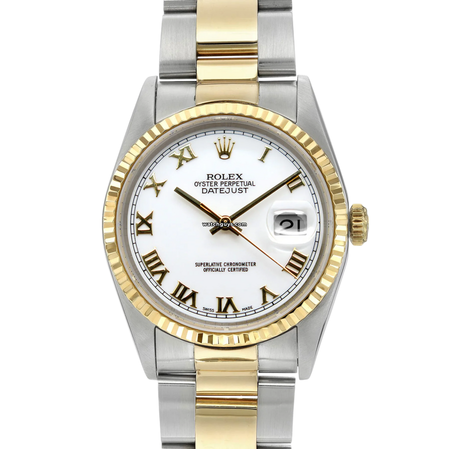 Rolex Datejust 16233 White Roman Oyster Watches