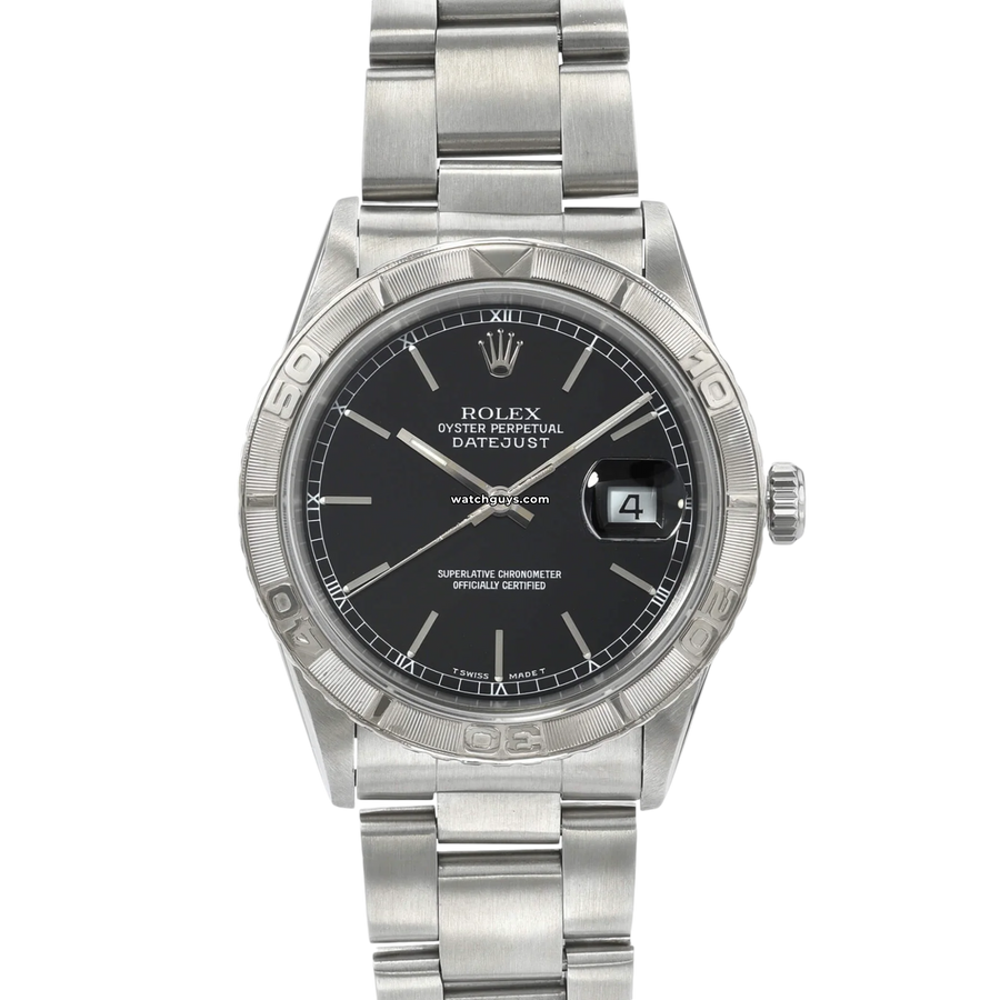 Rolex Datejust 16264 Black Turn-O-Graph