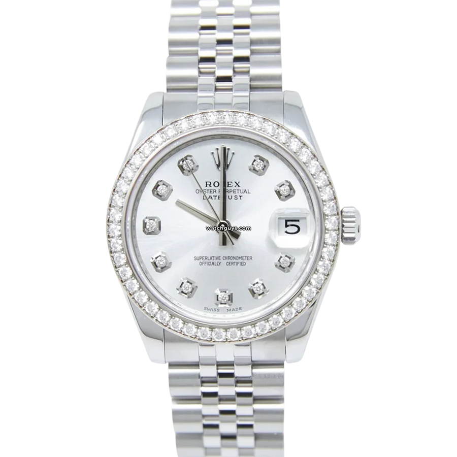 Rolex Datejust 178384 Silver Diamond Jubilee Watches