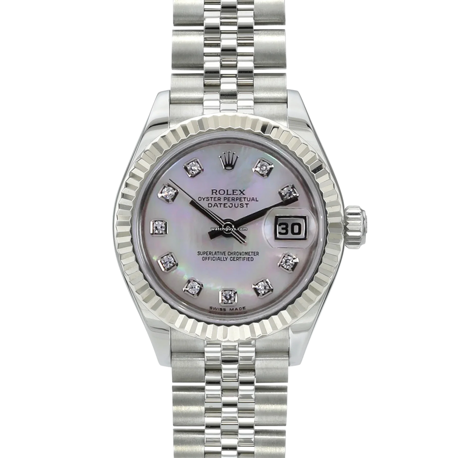 Rolex Datejust 179174 Pink Mother Of Pearl Diamond Watches