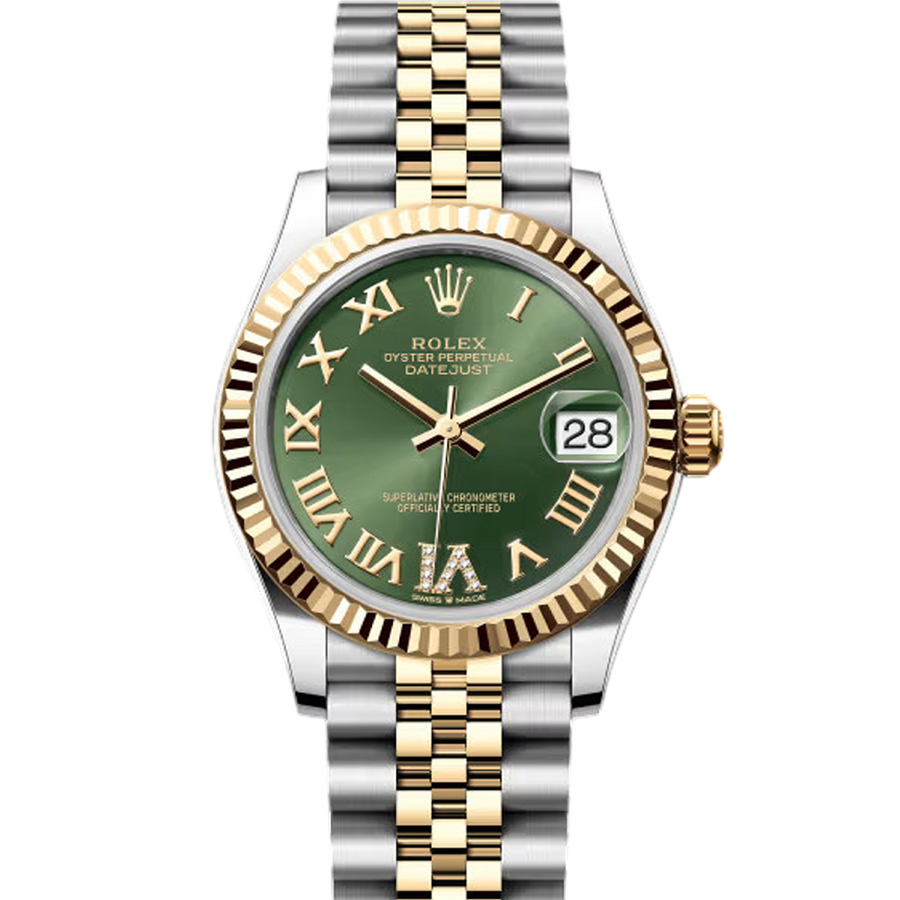 Rolex Datejust 278273 Green Roman Diamond