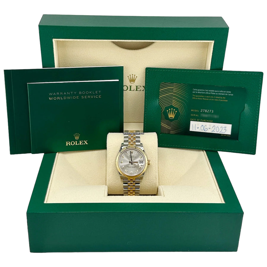 Rolex Datejust 278273 Silver Diamond Jubilee Watches