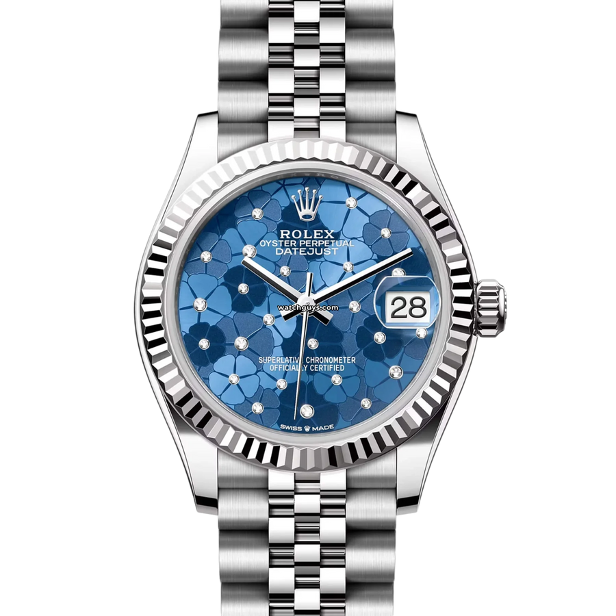 Rolex Datejust 278274 Azzurro Blue Floral Motif