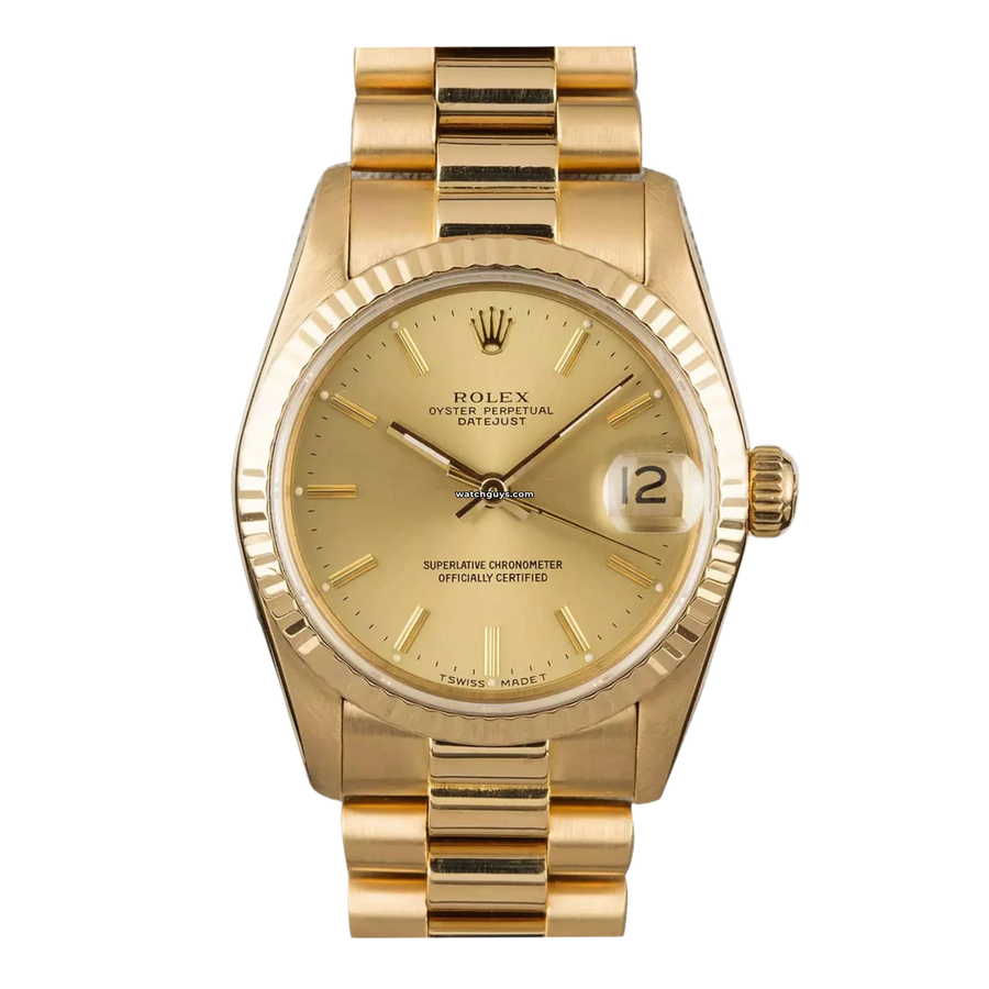 Rolex Datejust 68278 Champagne Index President Watches