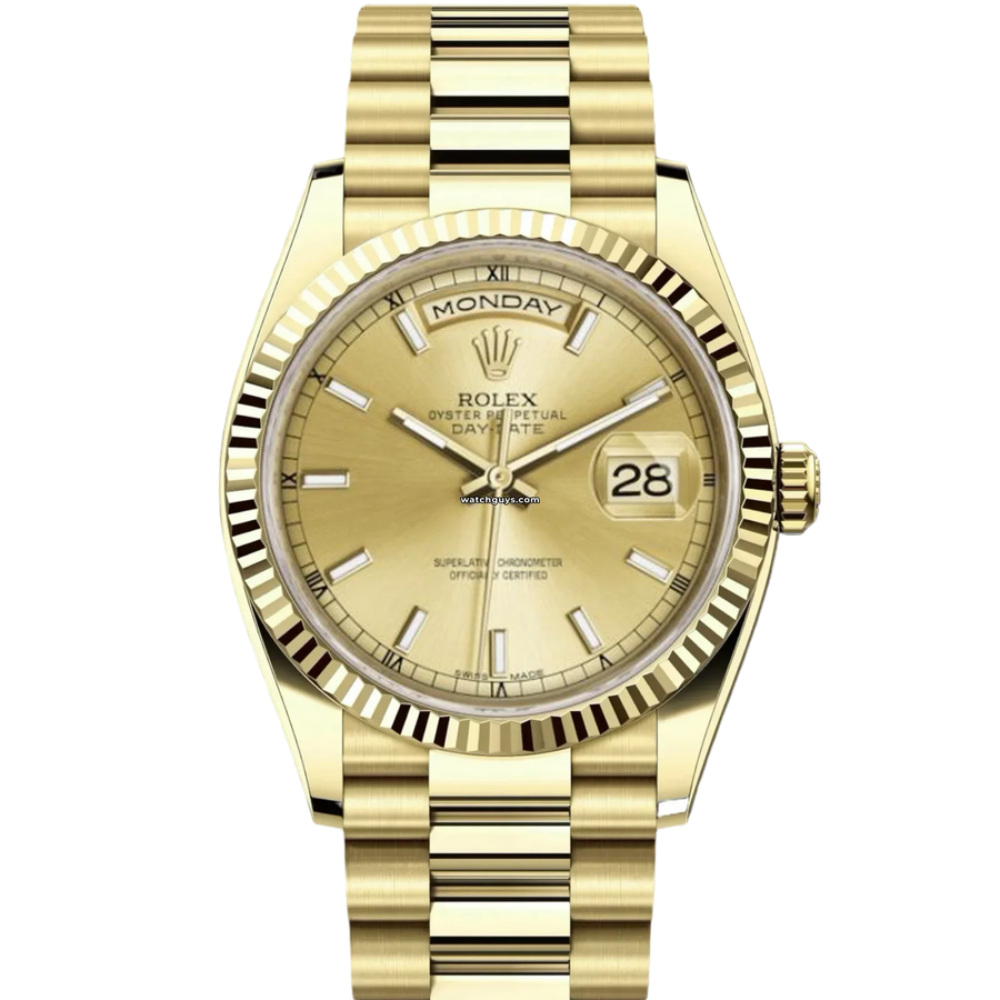 Rolex Day-Date 118238 Champagne Index President