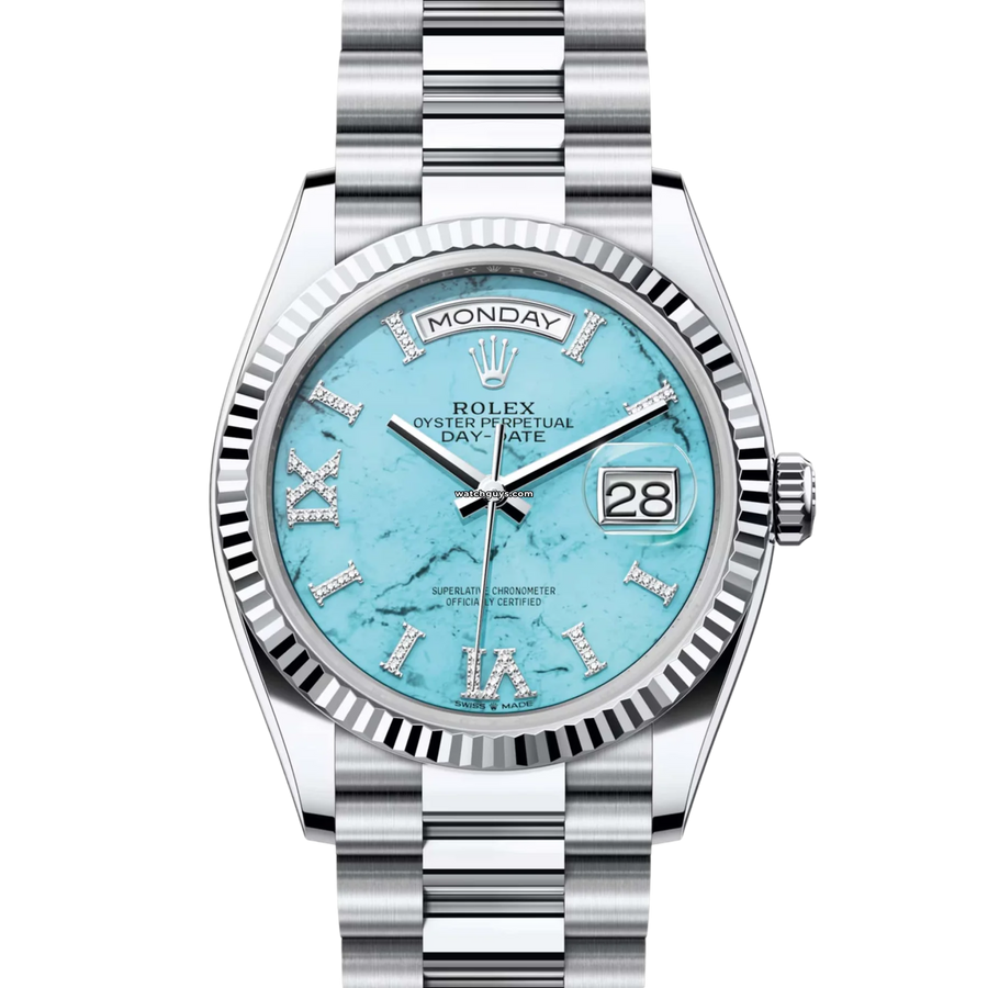 Rolex Day-Date 128236 Platinum Turquoise