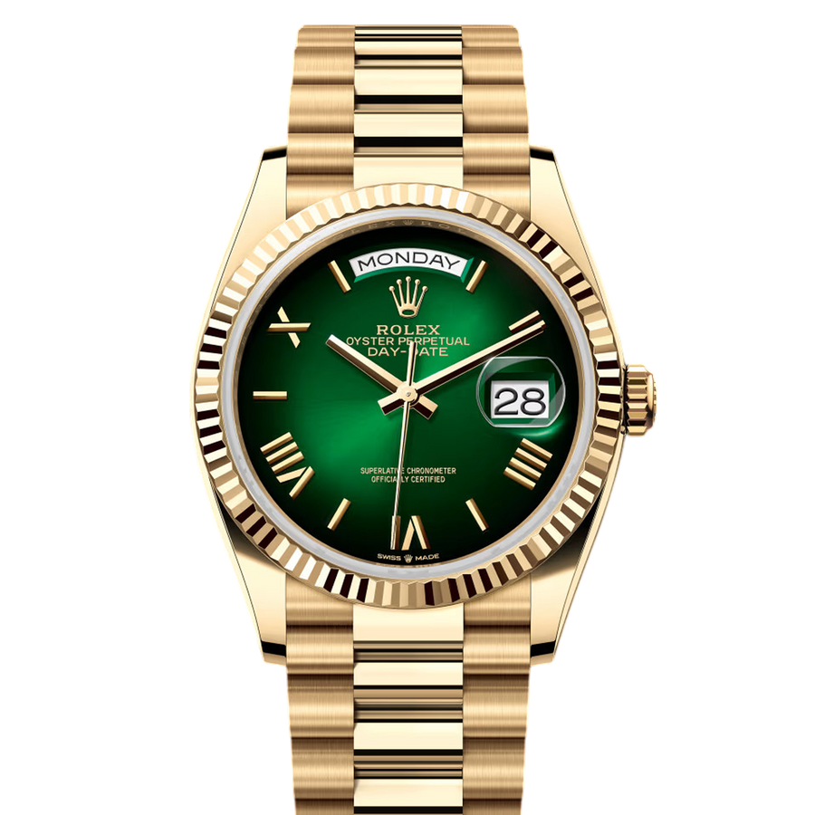 Rolex Day-Date 128238 Green Ombre Roman