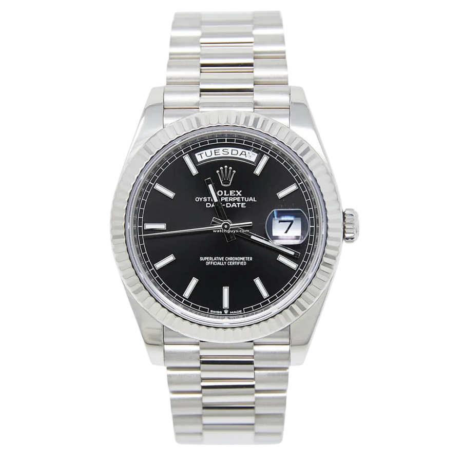 Rolex Day-Date 228239 Black 18K White Gold