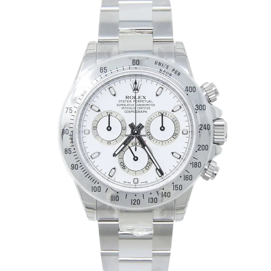 Rolex Daytona 116520 White Stainless Steel Watches