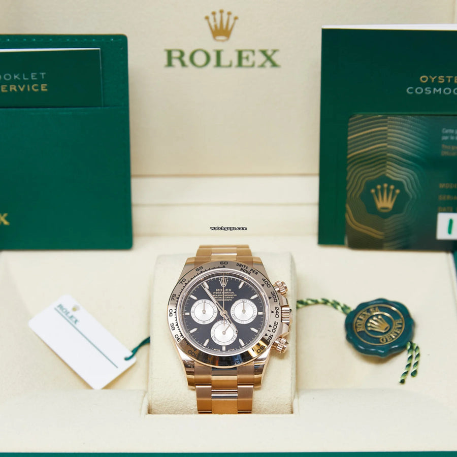 Rolex Daytona 126505 Black Index Rose Gold Watches