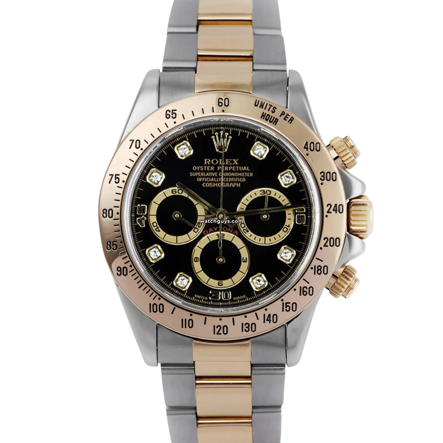 Rolex Daytona Zenith 16523 Black Diamond Watches