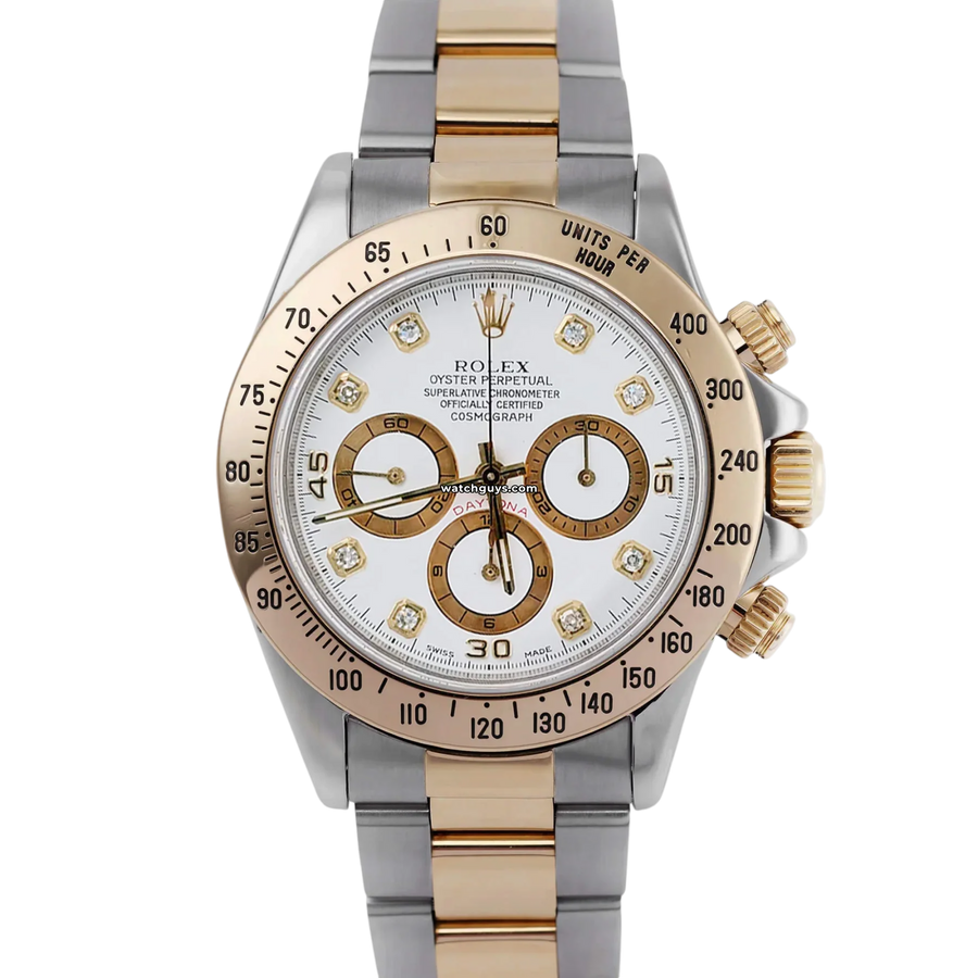 Rolex Daytona Zenith 16523 White Diamond Watches