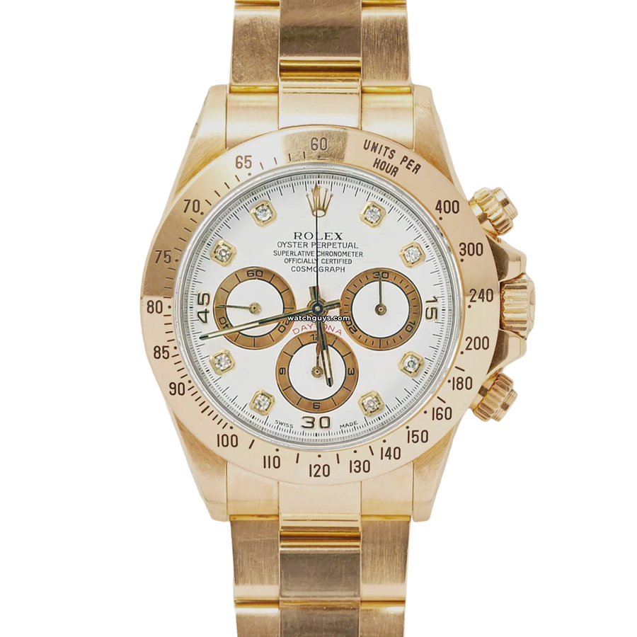 Rolex Daytona Zenith 16528 White Diamond Watches