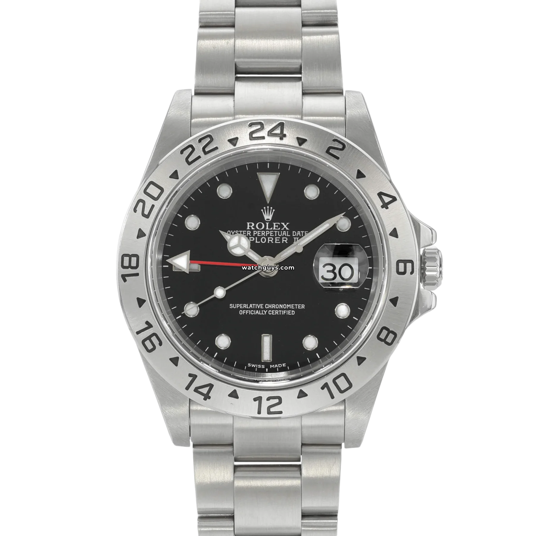 Rolex Explorer II 16570 Black 40mm Stainless Steel – WatchGuys