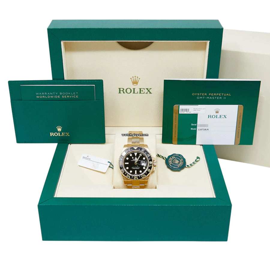 Rolex Gmt-Master Ii 116718Ln Yellow Gold Watches