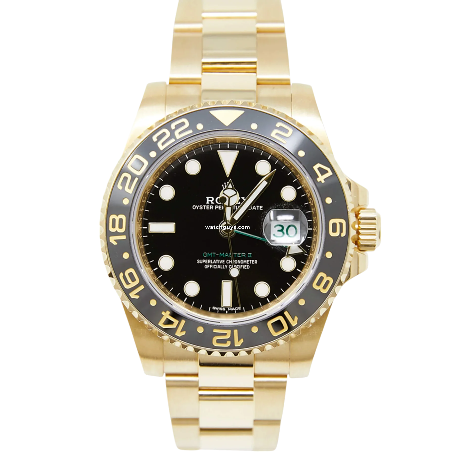 Rolex GMT-Master II 116718LN 40mm 18 Yellow Gold – WatchGuys