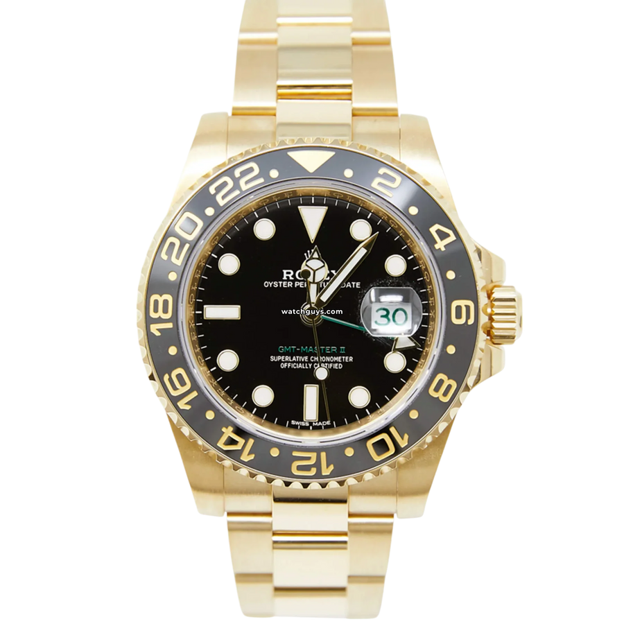 Rolex Gmt-Master Ii 116718Ln Yellow Gold Watches