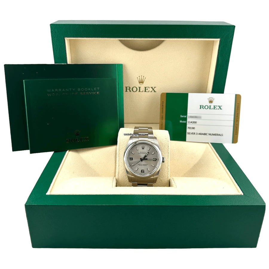 Rolex Oyster Perpetual 114200 Silver