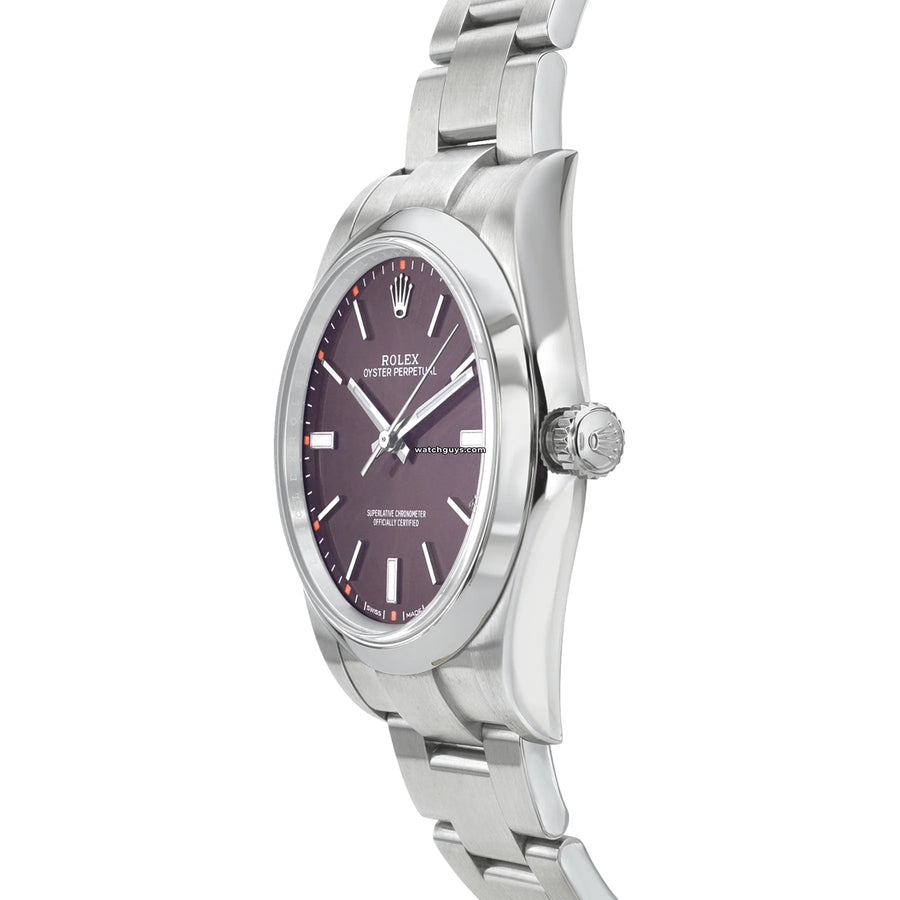 Rolex Oyster Perpetual 114300 Red Grape Watches