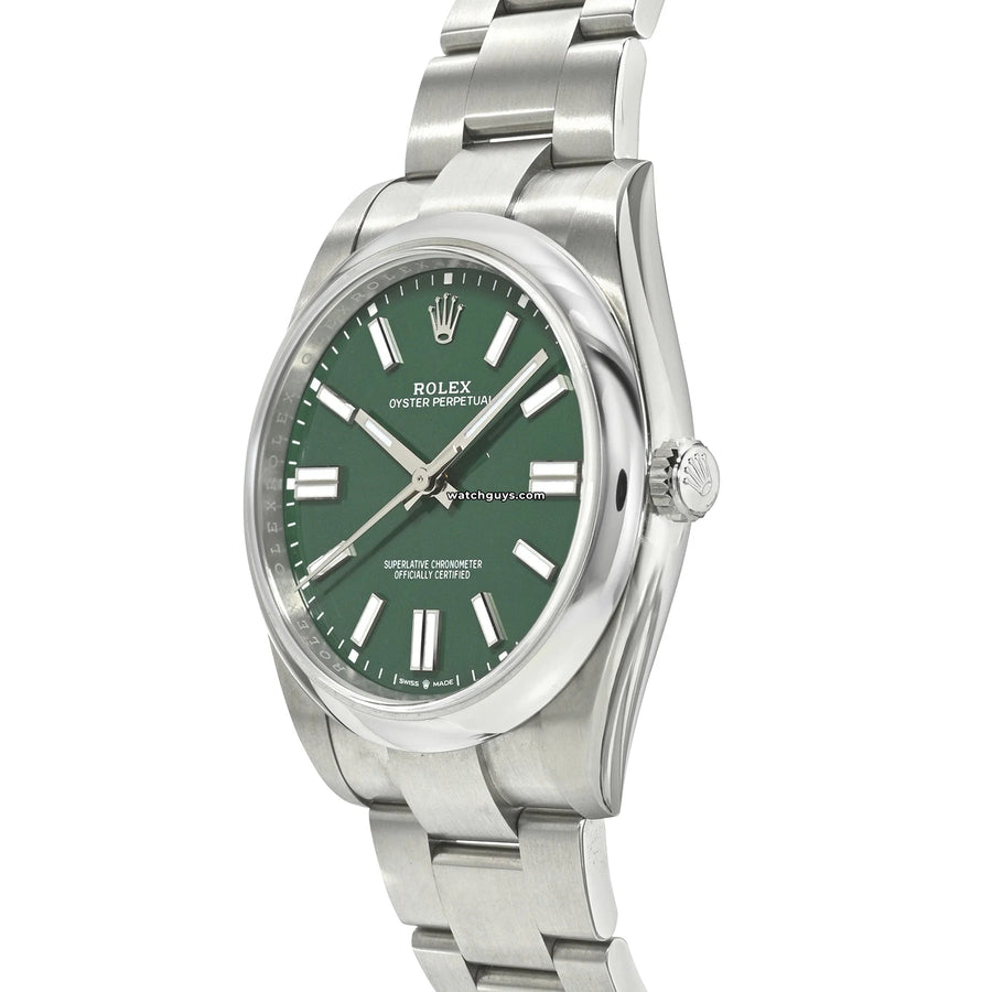 Rolex Oyster Perpetual 124300 Green Index Watches