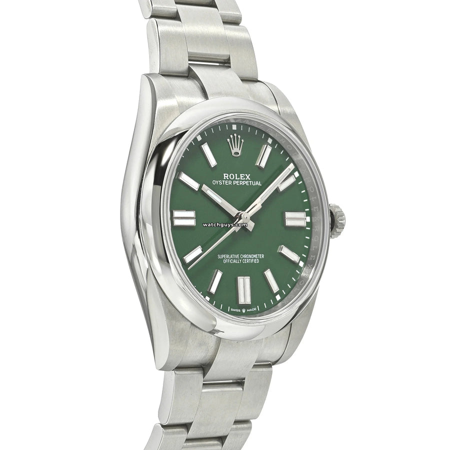 Rolex Oyster Perpetual 124300 Green Index Watches