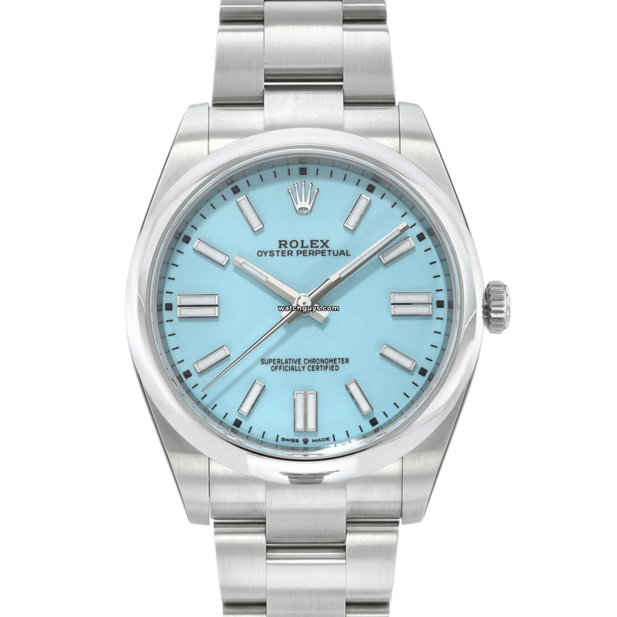 Rolex oyster perpetual tiffany blue 41mm sale