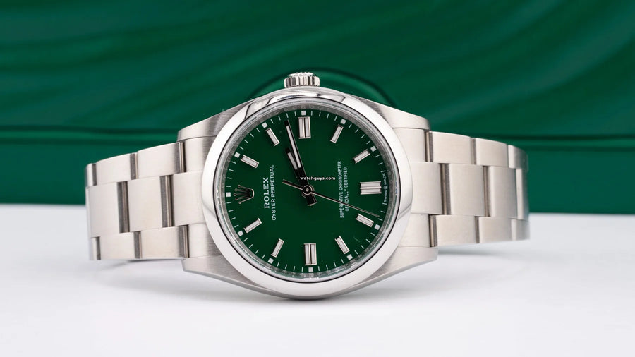 Rolex Oyster Perpetual 126000 Green Watches