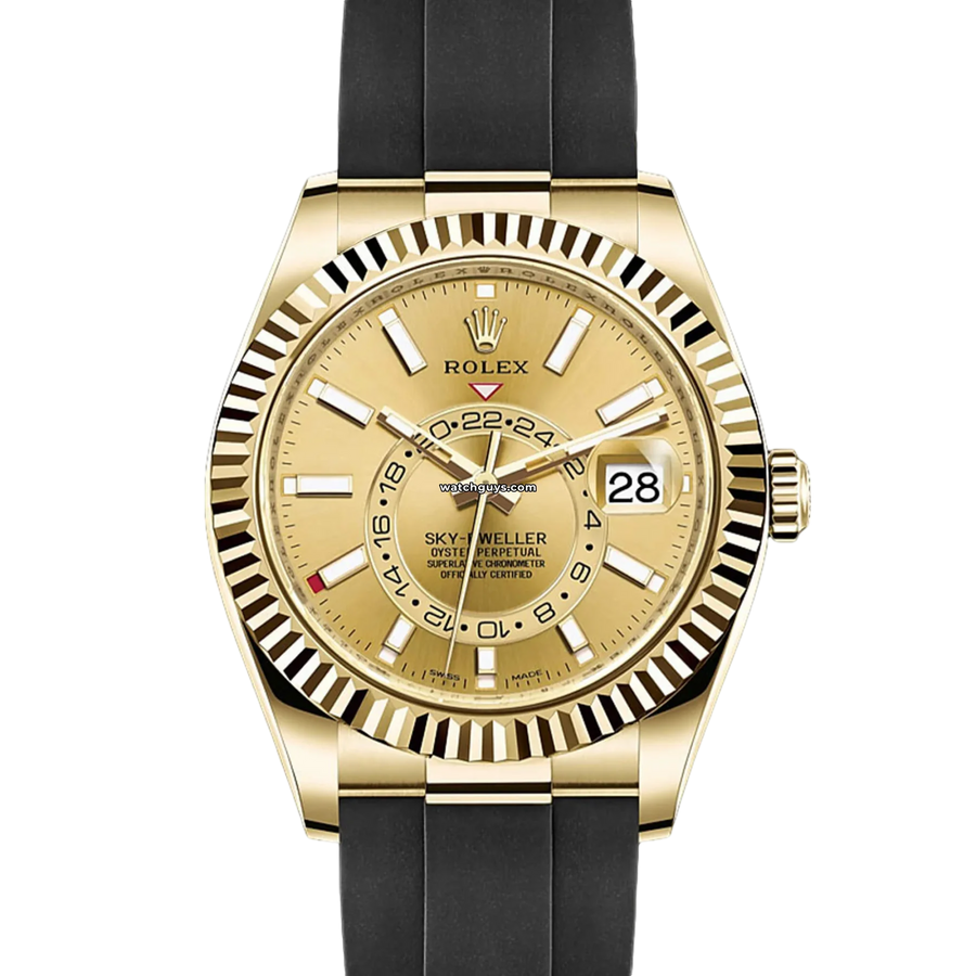 Rolex Sky-Dweller 326238 Champagne Oysterflex Watches