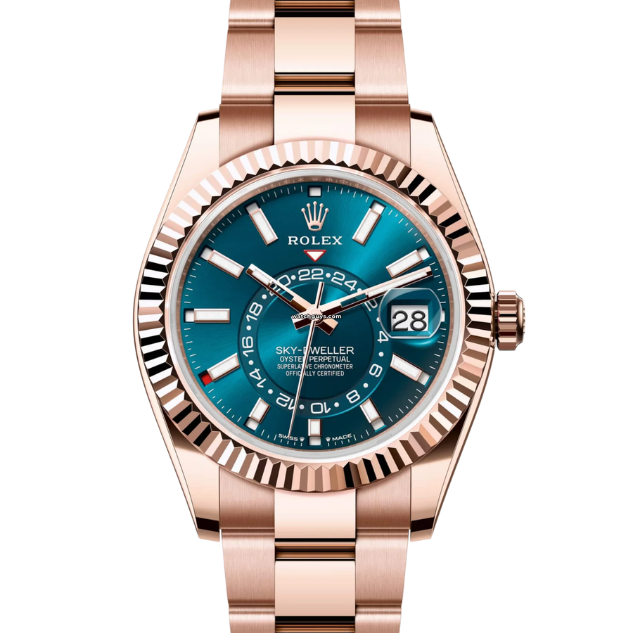 Rolex Sky-Dweller 336935 Everose Blue Green Watches