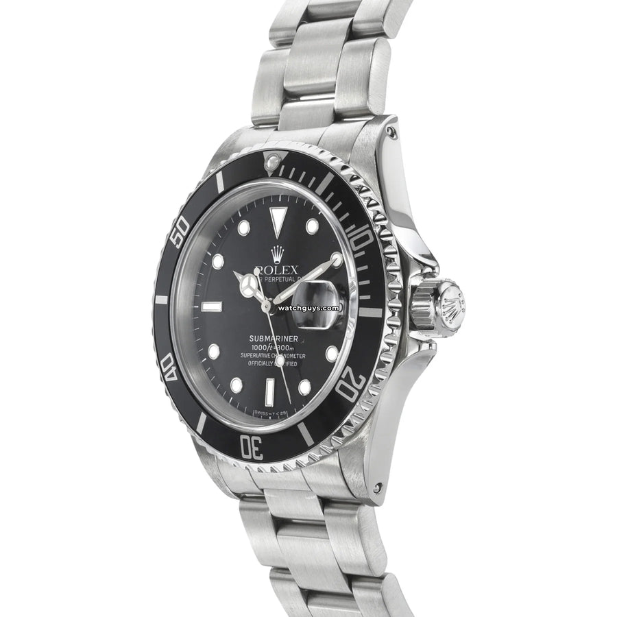 Rolex Submariner 16610 Black Stainless Steel Watches