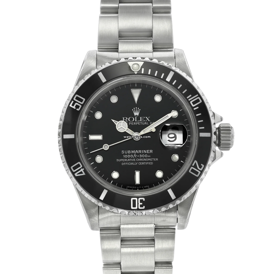 Rolex Submariner 16610 Black Stainless Steel Watches