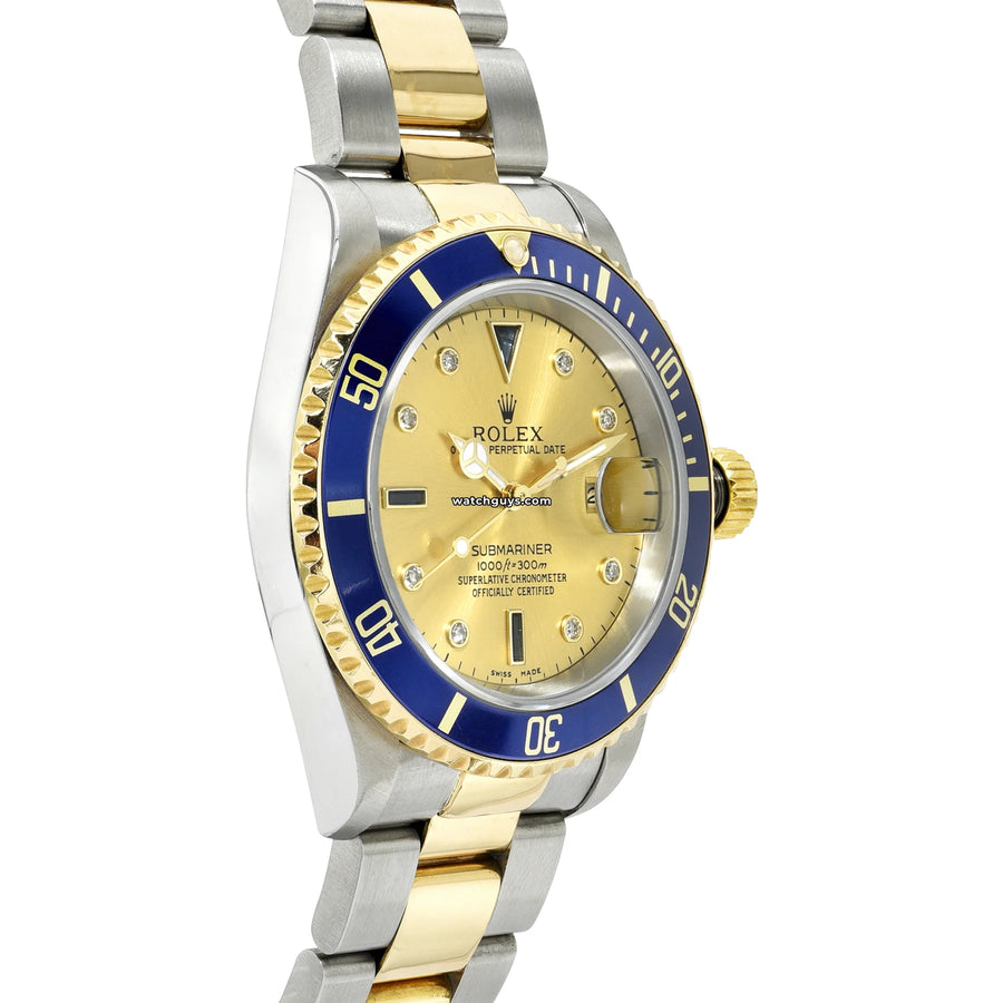 Rolex Submariner 16613 Champagne Serti