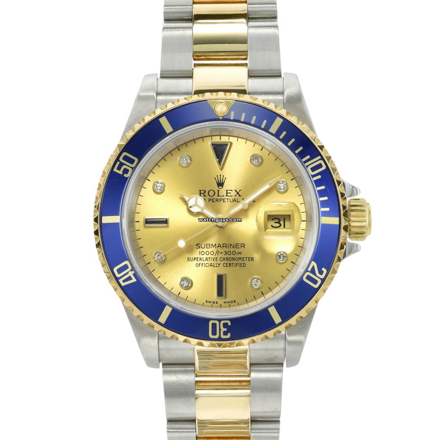 Rolex Submariner 16613 Champagne Serti