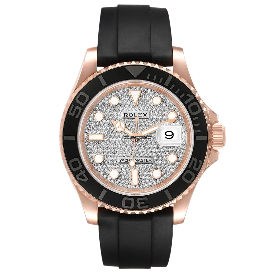 Rolex Yacht-Master 116655 Diamond Pave Oysterflex