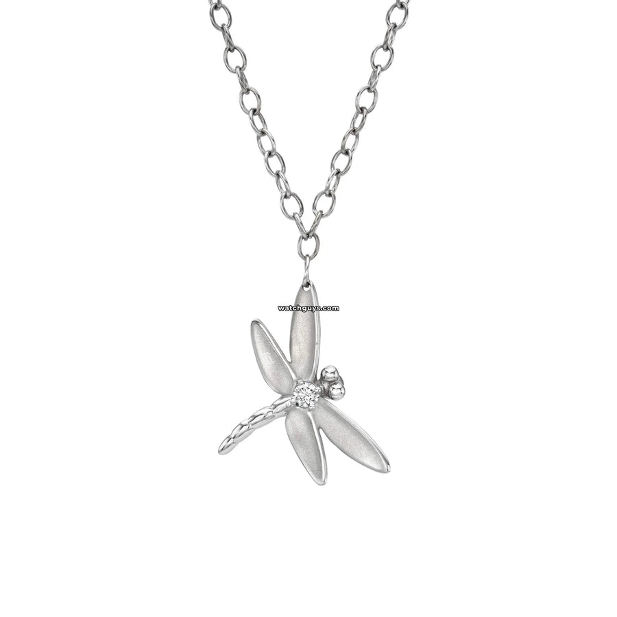 Tiffany & Co. Dragonfly Diamond Necklace 18K White Gold